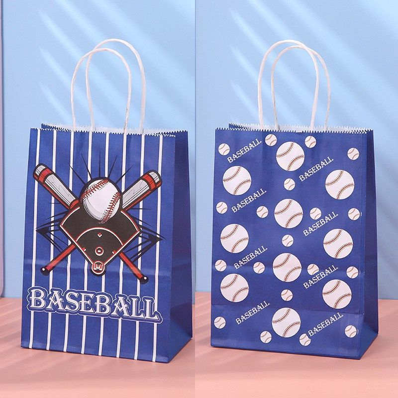 Baseball Print Paper Bags for Baseball Party Supplies Party Decorations