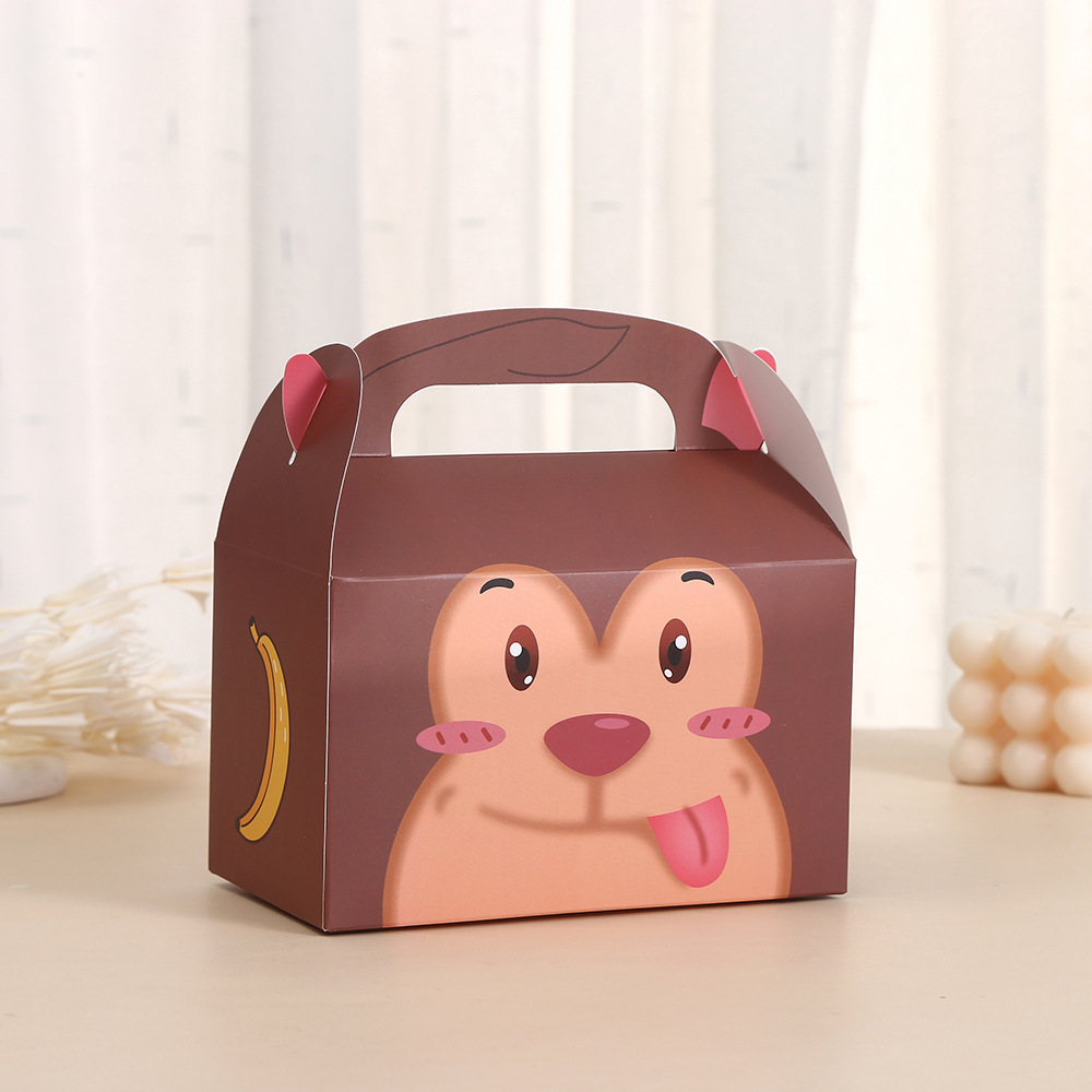 Animal Party Favor Boxes Birthday Goodie Boxes Animals Candy Valentine's Day Gift Bags Candy Treat Boxes