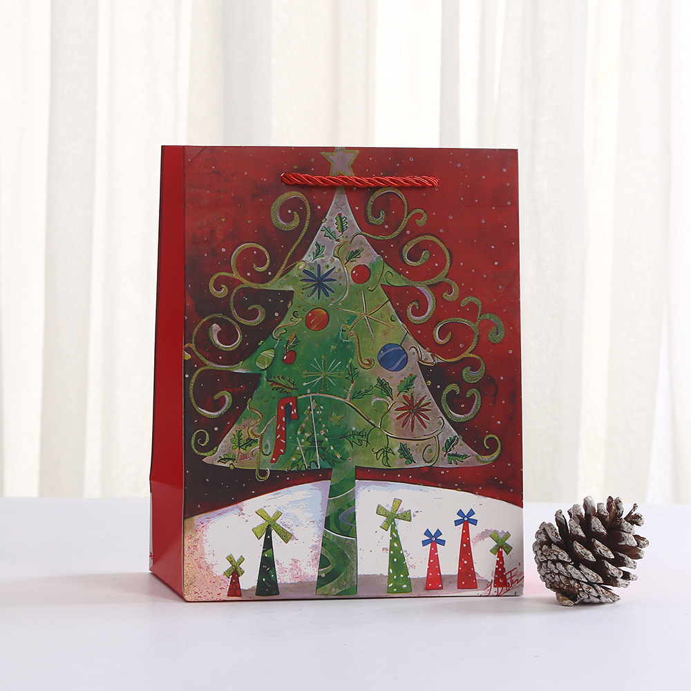 Christmas Treat Bags with Handles Xmas Gift Bags Party Favors Christmas Tote Bags