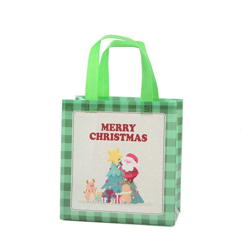 23cm*22cm*11cm Christmas Gift Bags with Handles Reusable Christmas Bags Multifunctional Non Woven Christmas Gift