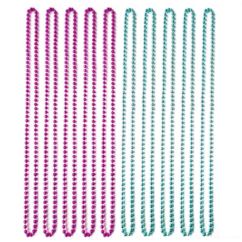 Mardi Gras Beads Necklace Baby Gender Reveal Beads for Baby Shower