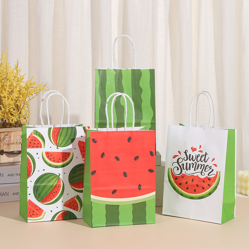 Watermelon Party Bags Watermelon Paper Goodie Bags Party Favor Bags Watermelon Treat Candy Bags