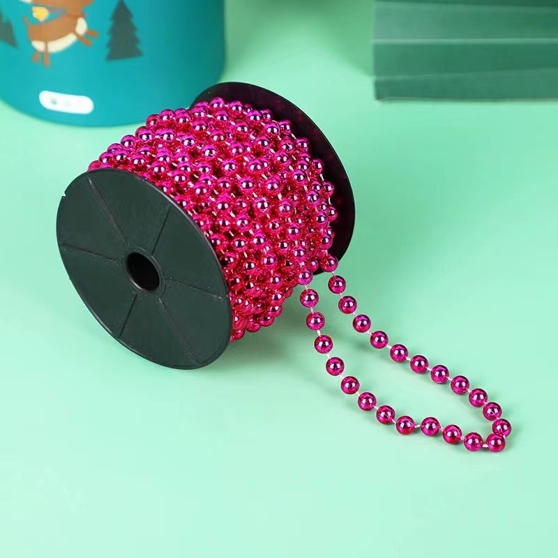 Christmas Bead Xmas Artificial Beads Garland Chain Decorations for Xmas