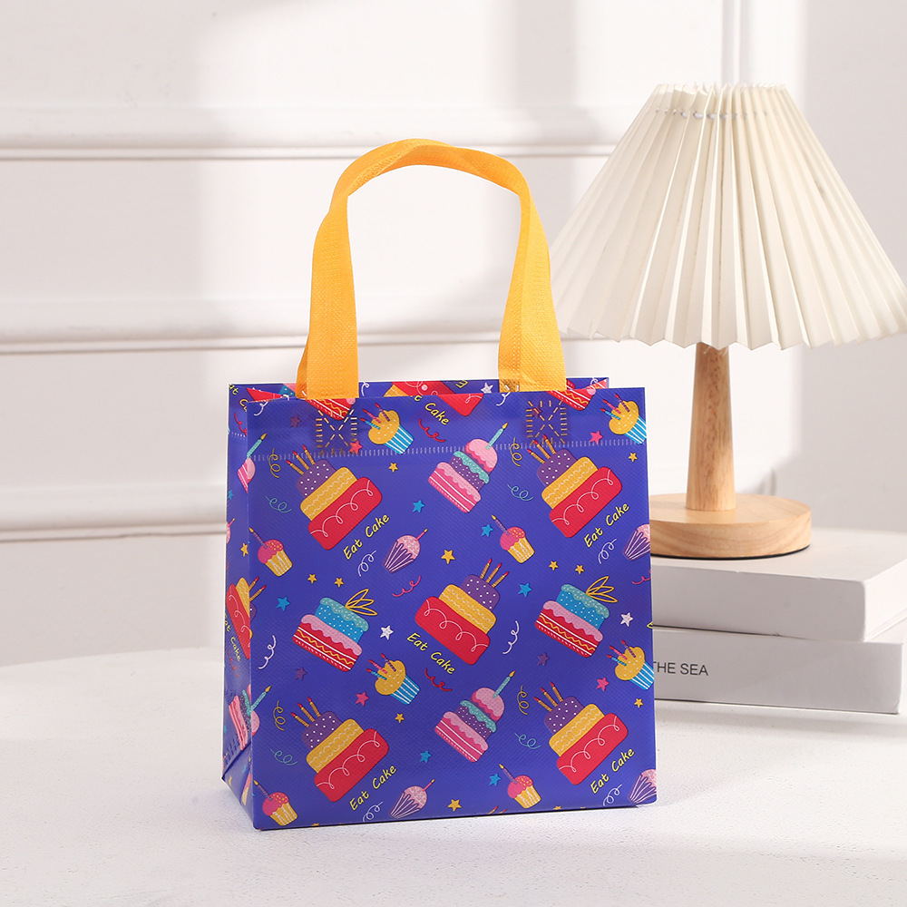 Birthday Gift Bags Reusable Gift Bags with Handles Birthday Treat Bags Multifunctional Non-Woven Birthday Bags