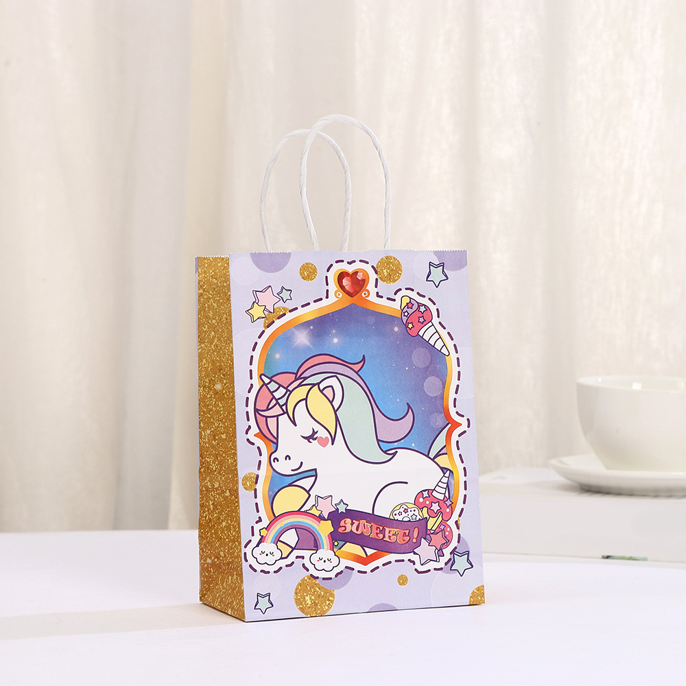 Unicorn Party Favor Bags for Unicorn Birthday Party Supplies Unicorn Gift Bag Unicorn Party Goody Treat Candy Bags