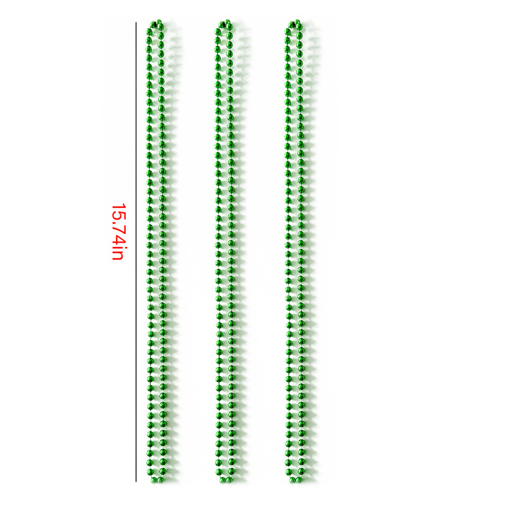 St Patricks Day Accessories Shamrock Green Beads St. Patrick's Day Necklace Irish Saint Patricks Day Necklace Bulk