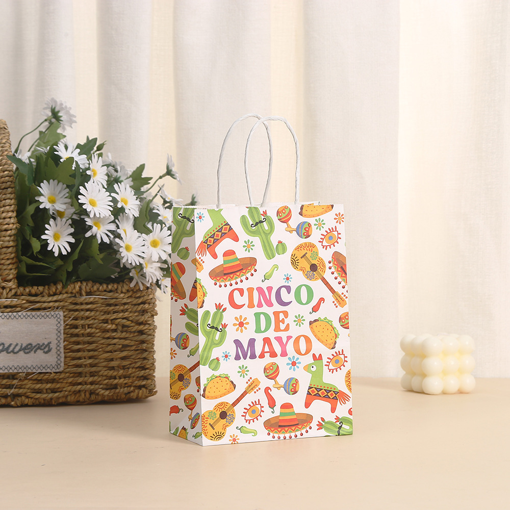 Mexican Fiesta Gift Bags Fiesta Paper Bags Candy Treat Favors Goodie Bags Mexican Themed Fiesta Party