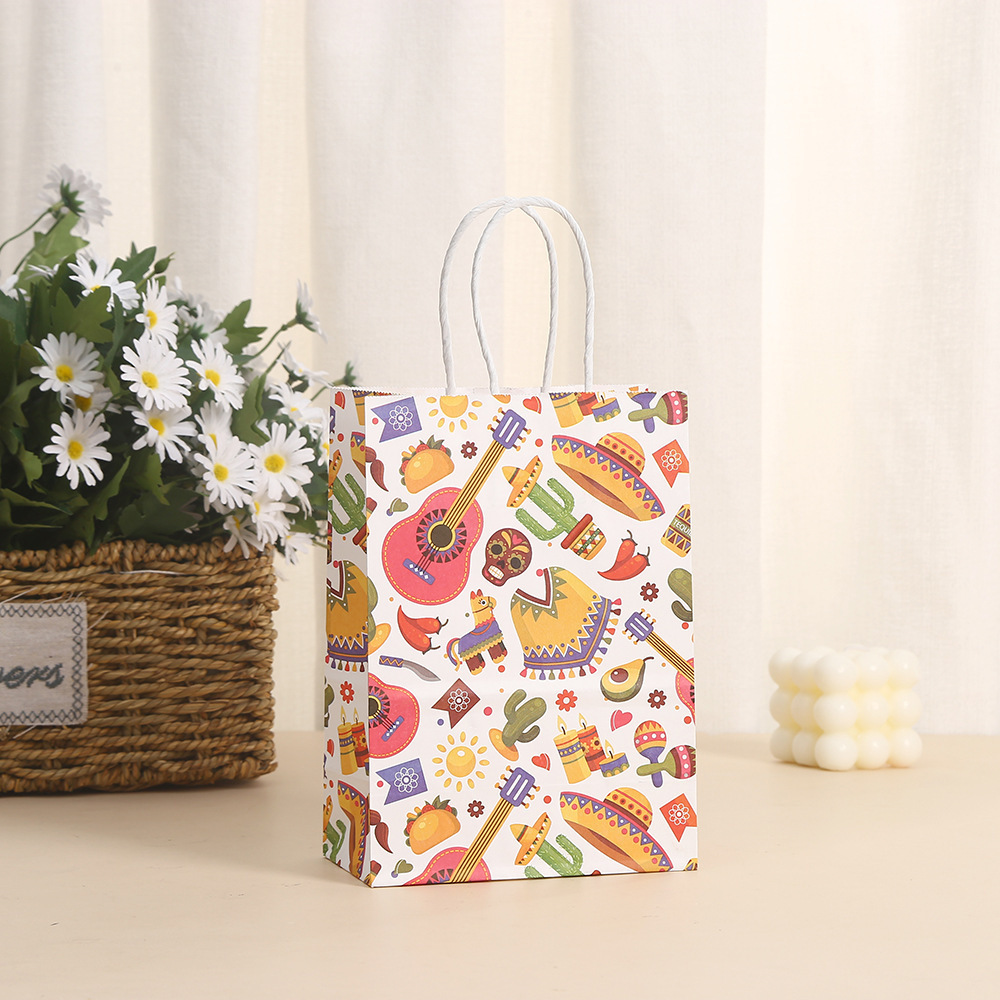 Mexican Fiesta Gift Bags Fiesta Paper Bags Candy Treat Favors Goodie Bags Mexican Themed Fiesta Party