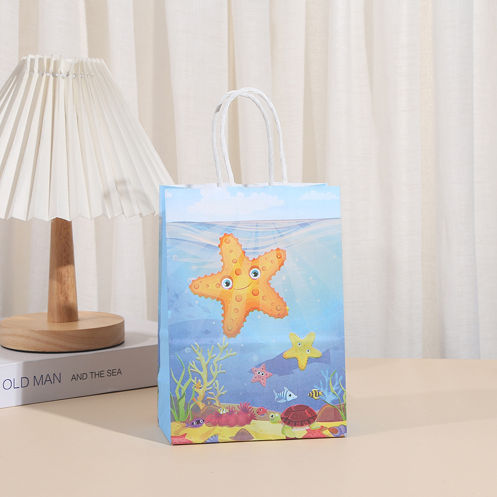 Sea Animals Party Supplies Bags Gift Bags Paper Sea Life Gift Bags Colorful Ocean Animals Theme