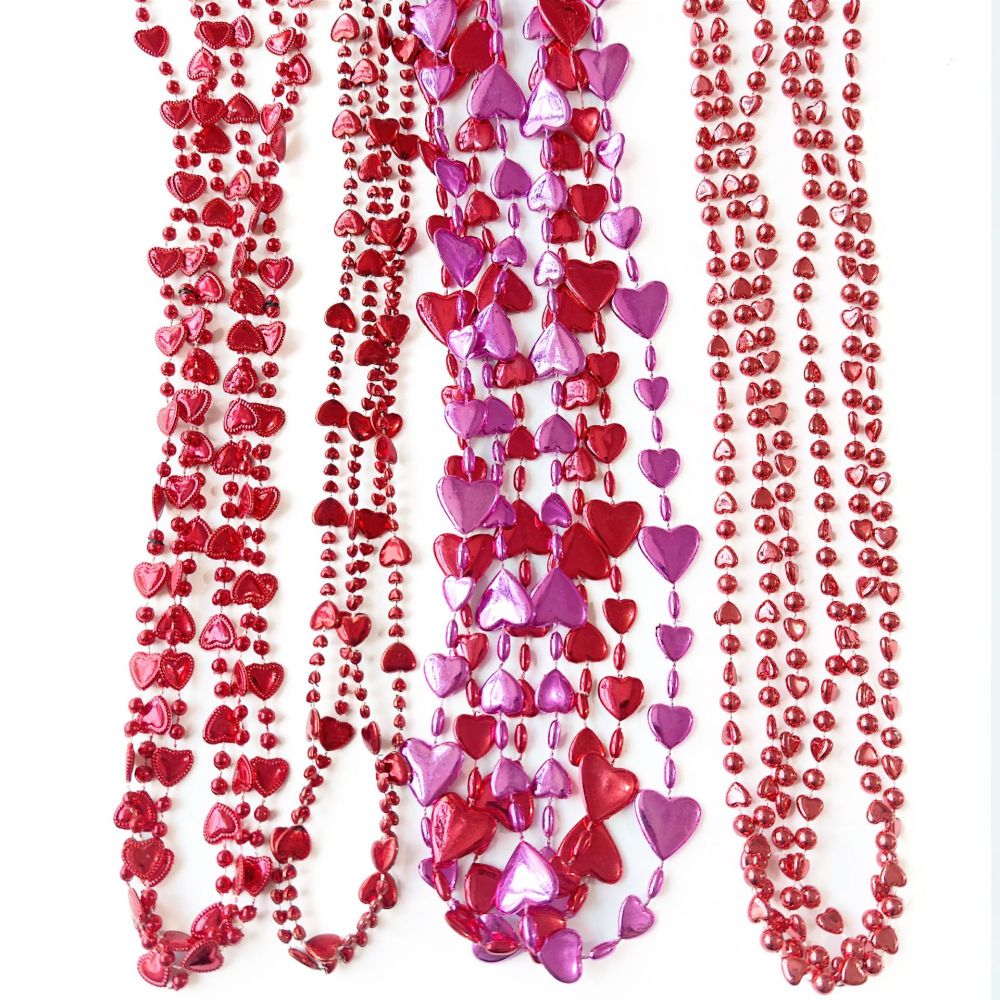 Valentines Decor Valentines Day Beads Bulk Red Pink Heart Bead Bulk