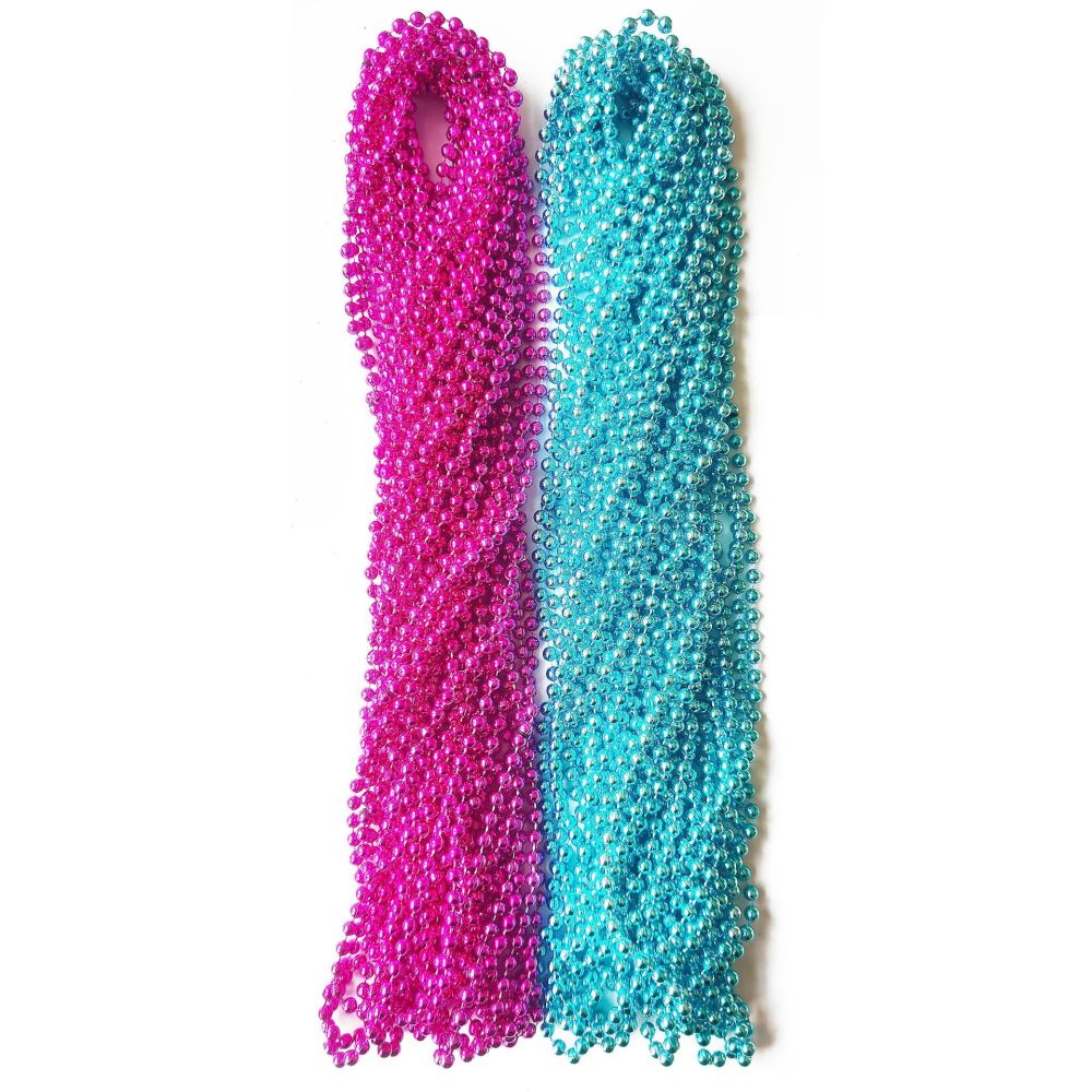 Mardi Gras Beads Necklace Baby Gender Reveal Beads for Baby Shower