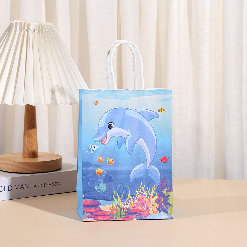 Sea Animals Party Supplies Bags Gift Bags Paper Sea Life Gift Bags Colorful Ocean Animals Theme