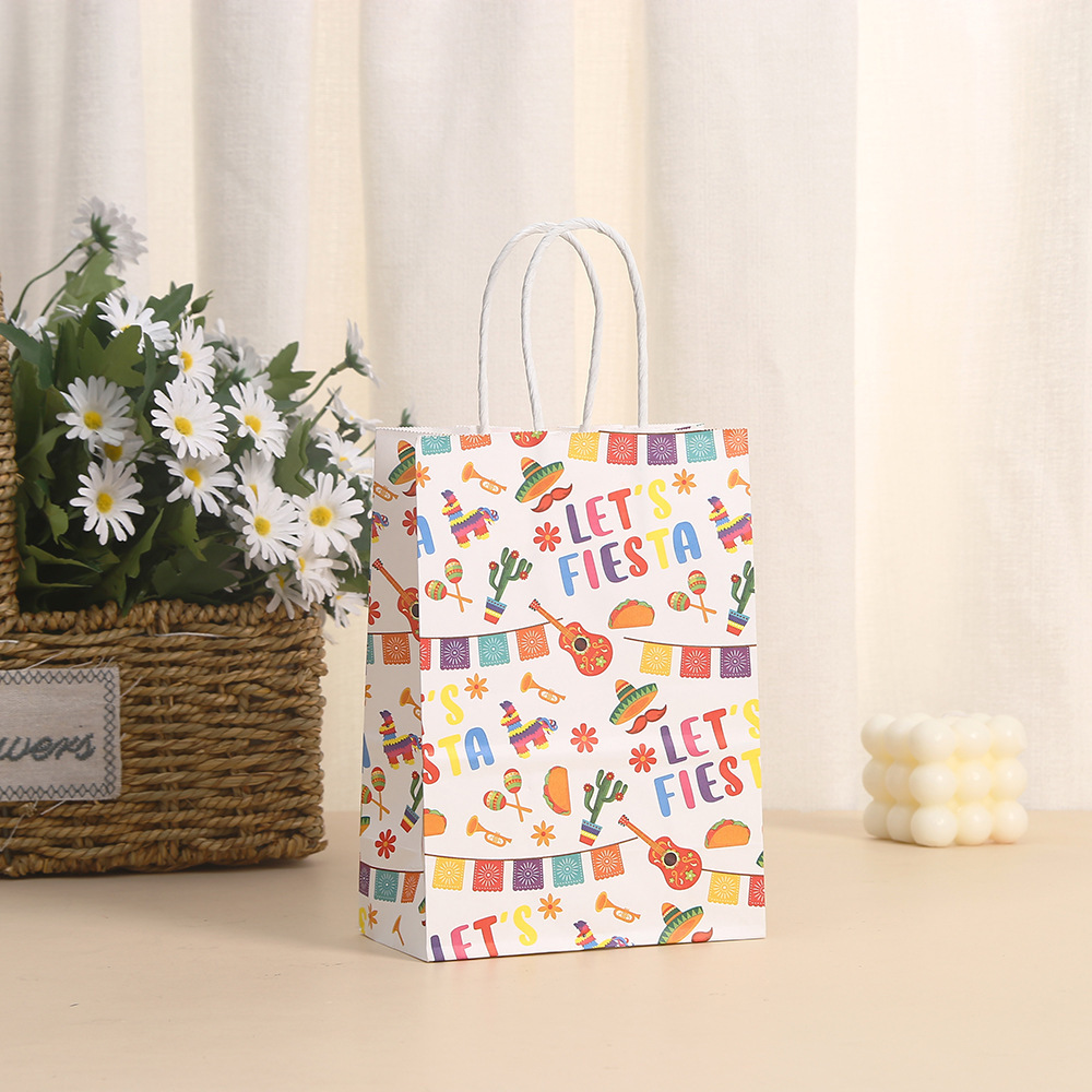 Mexican Fiesta Gift Bags Fiesta Paper Bags Candy Treat Favors Goodie Bags Mexican Themed Fiesta Party
