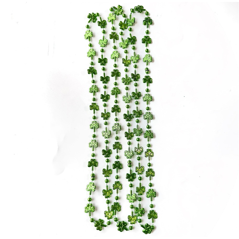 St Patricks Day Accessories Shamrock Green Beads St. Patrick's Day Necklace Irish Saint Patricks Day Necklace Bulk
