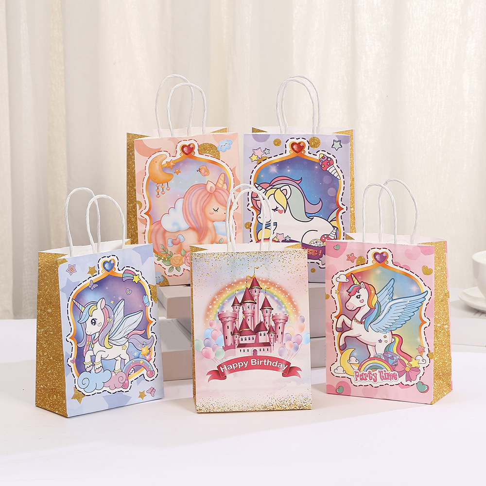 Unicorn Party Favor Bags for Unicorn Birthday Party Supplies Unicorn Gift Bag Unicorn Party Goody Treat Candy Bags