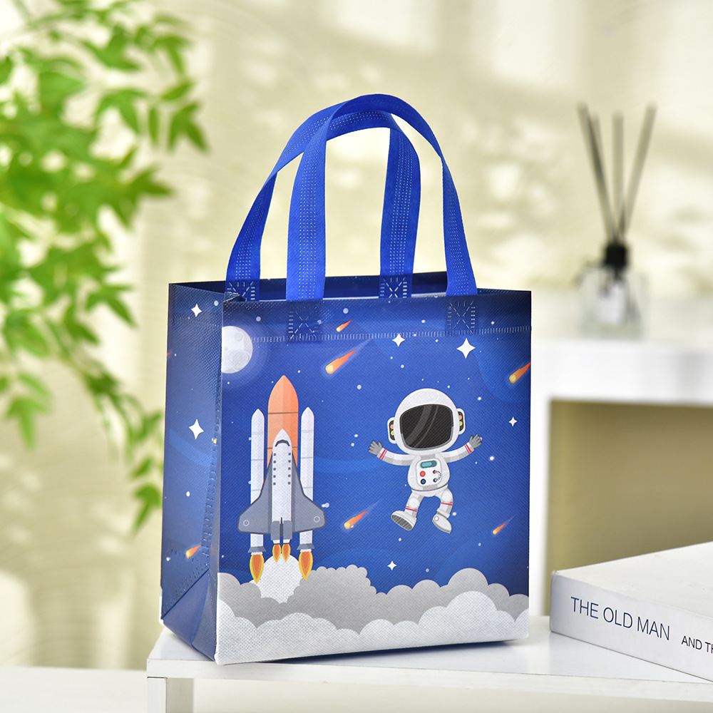 29cm*27cm*12cm Space Party Favor Bags Astronaut Gift Bags For Gift Wrapping Non-Woven Reusable Suitable