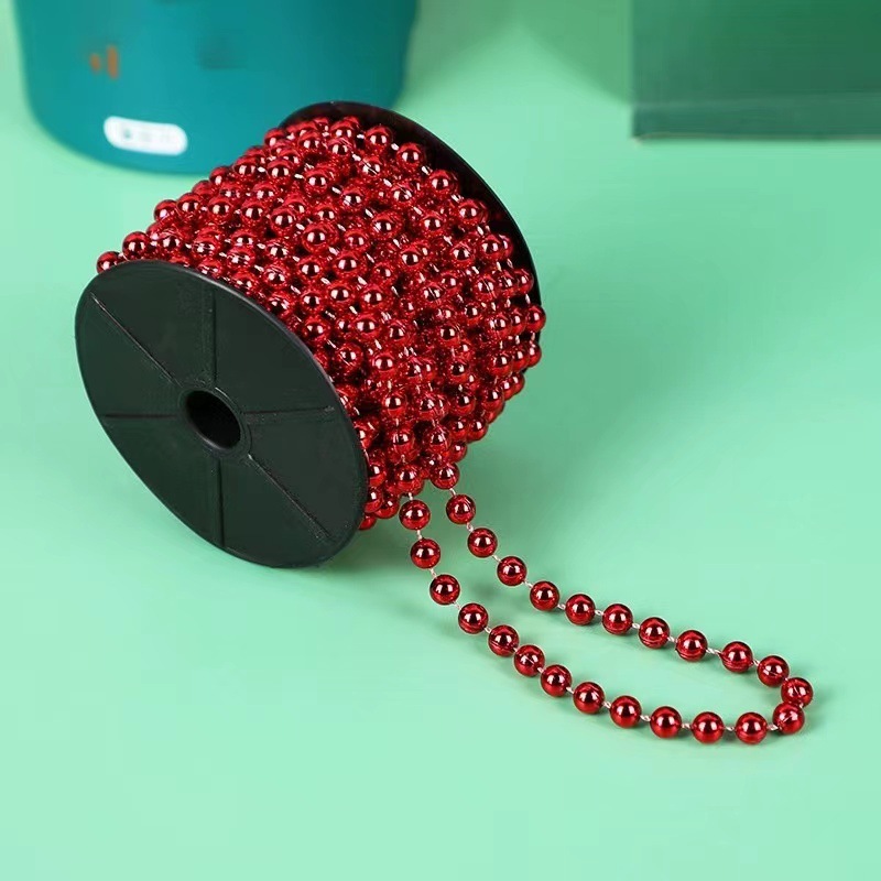 Christmas Bead Xmas Artificial Beads Garland Chain Decorations for Xmas