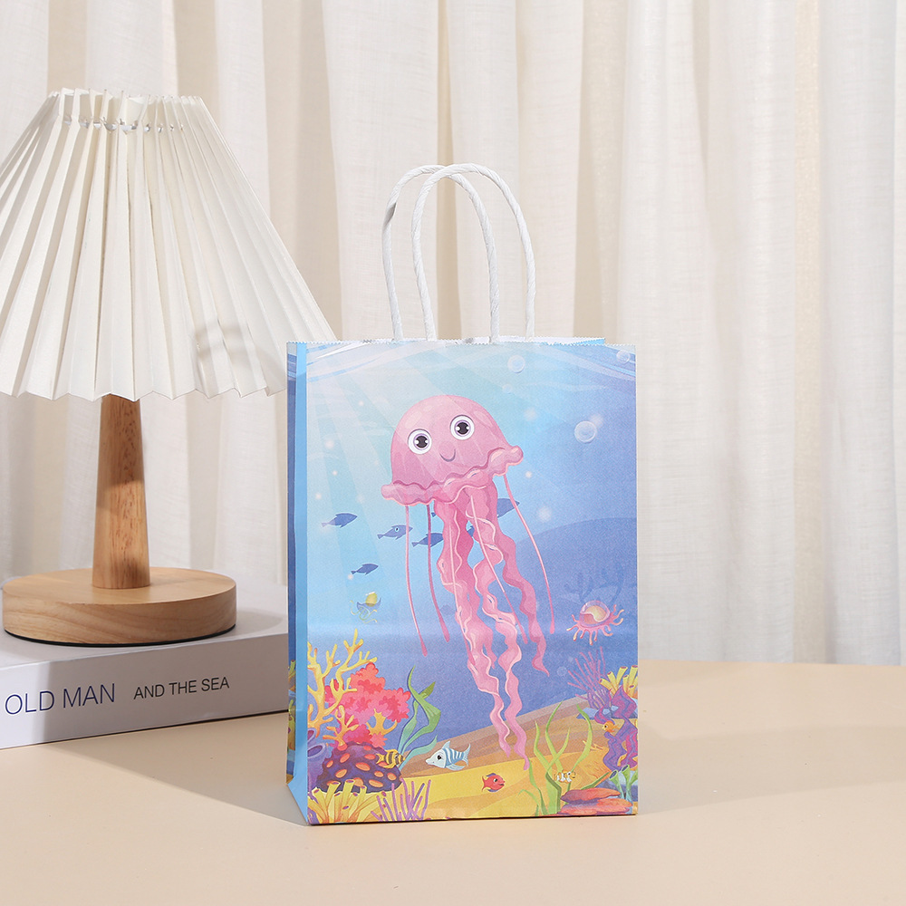 Sea Animals Party Supplies Bags Gift Bags Paper Sea Life Gift Bags Colorful Ocean Animals Theme