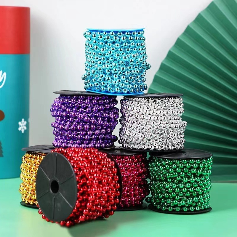 Christmas Bead Xmas Artificial Beads Garland Chain Decorations for Xmas