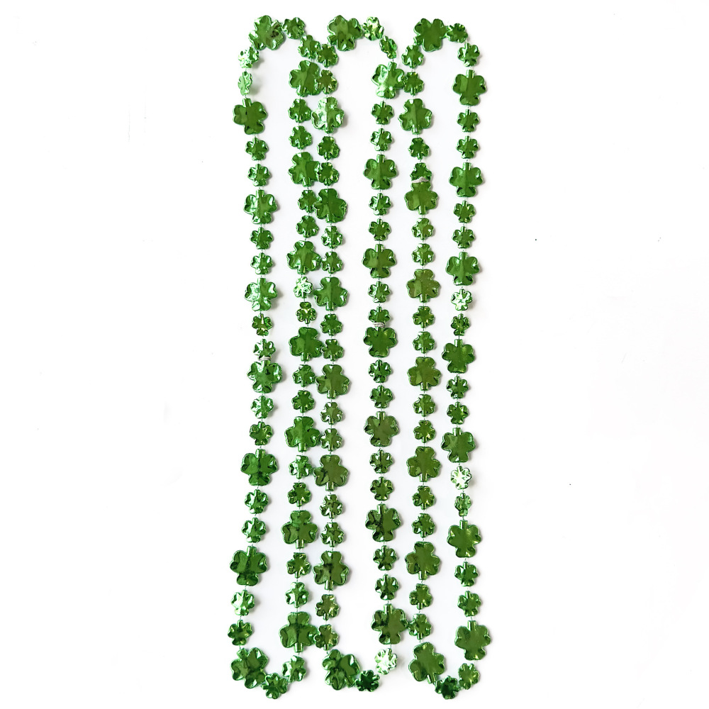 St Patricks Day Accessories Shamrock Green Beads St. Patrick's Day Necklace Irish Saint Patricks Day Necklace Bulk