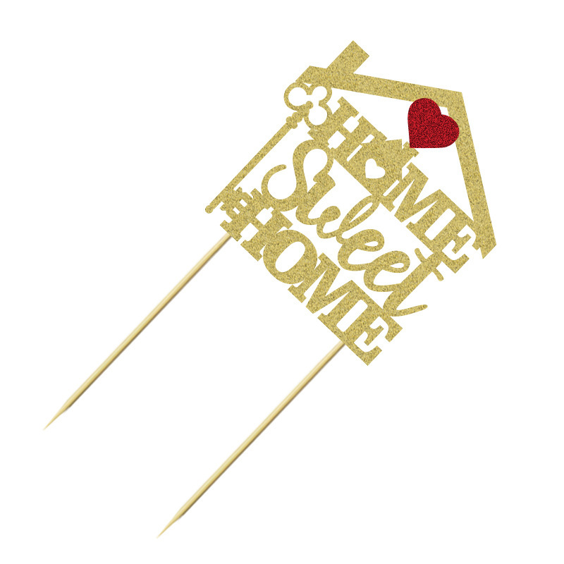 Sweet Home House Key Cake Topper Housewarming New Home Theme Party Cake Decoration
