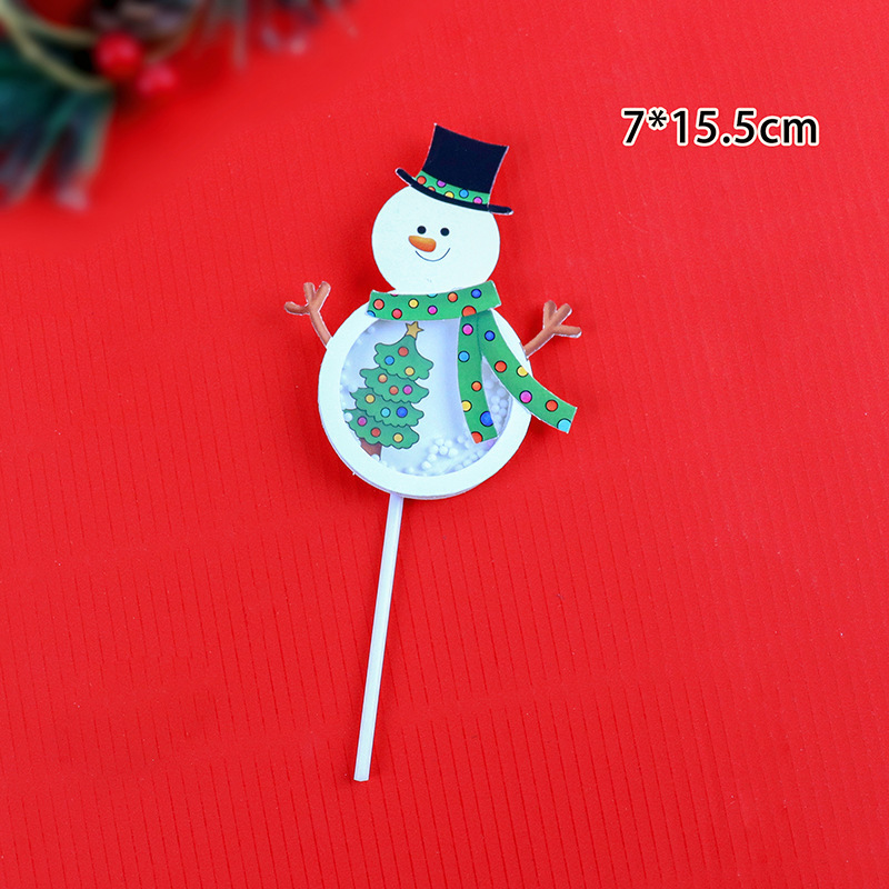 Christmas Cake Toppers Reindeer Santa Claus Sledges Little Bell Christmas Birthday Cupcake Decorations