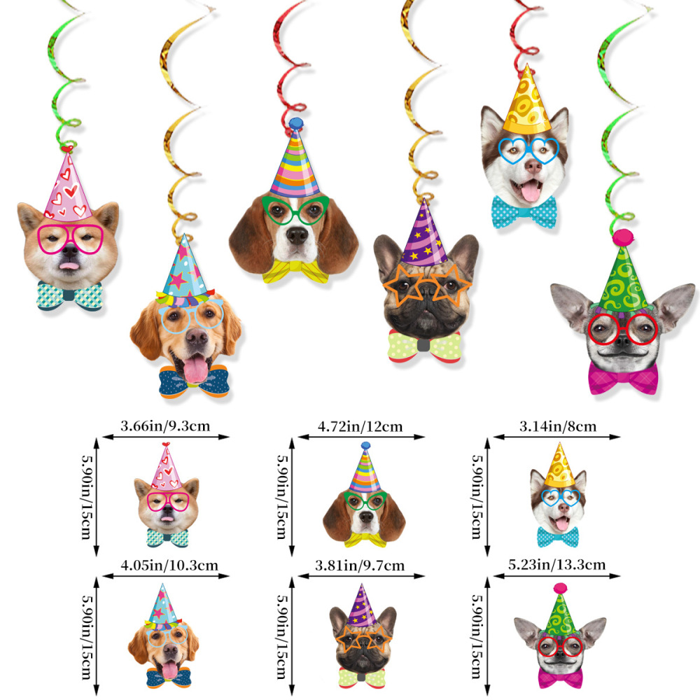 Dog Birthday Decorations Party Favors Happy Birthday Banner Birthday Honeycombs Cupcake Toppers