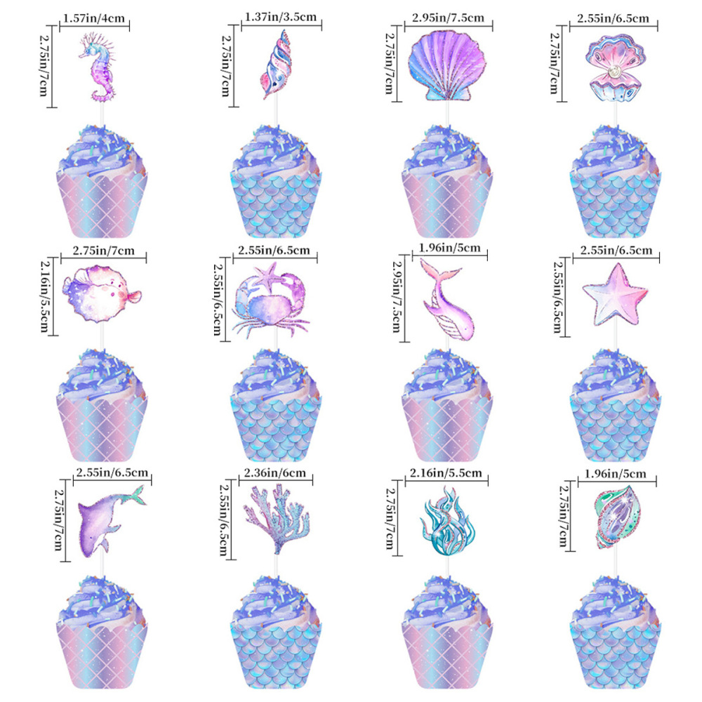Mermaid Birthday Party Decorations Supplies Banner Garland Garland Cake Topper Mermaid Happy Birthday Decorations
