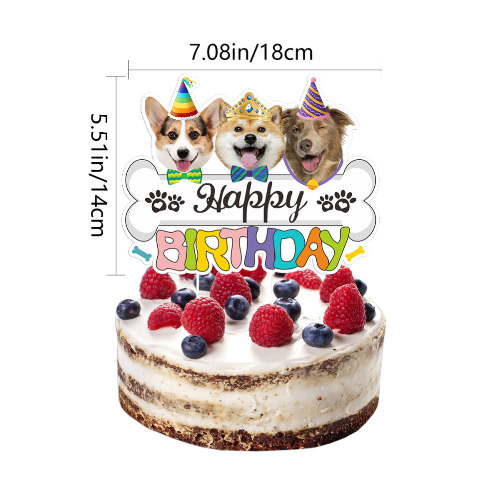 Dog Birthday Decorations Party Favors Happy Birthday Banner Birthday Honeycombs Cupcake Toppers