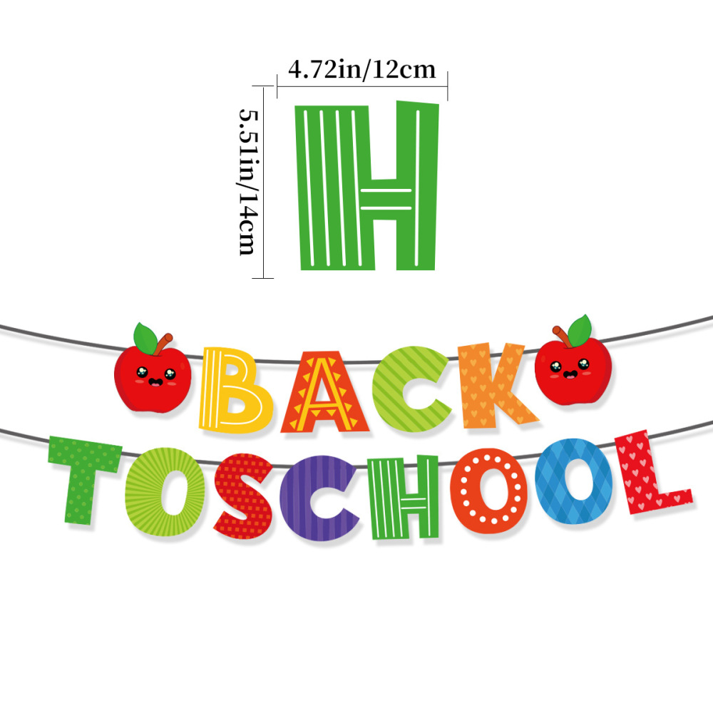 Back To School Decorations Set with Back To School Banner Paper Spiral Hanging Cardss for Back To School Parties