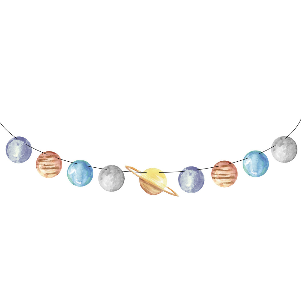 Outer Space Party Supplies Party Decorations Solar System Swirl Decorations Cupcake Toppers Astronaut Banner
