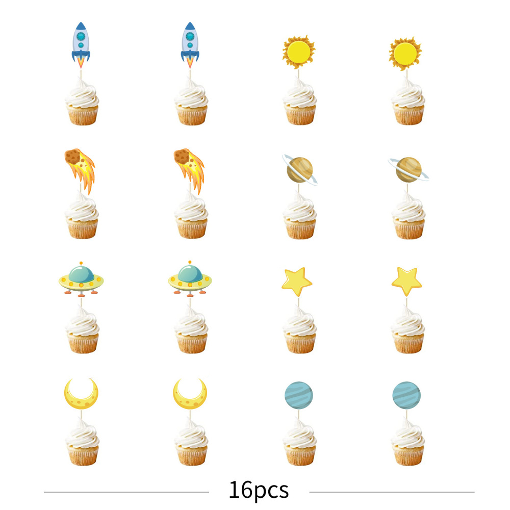 Outer Space Party Supplies Party Decorations Solar System Swirl Decorations Cupcake Toppers Astronaut Banner