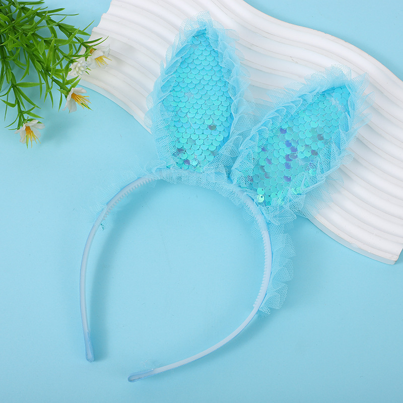 Bunny Ears Headbadns Glitter Rabbit Ear Headbands Birthday Party Prom Easter Bunny Costume Cute Rabbit Ear Headwear