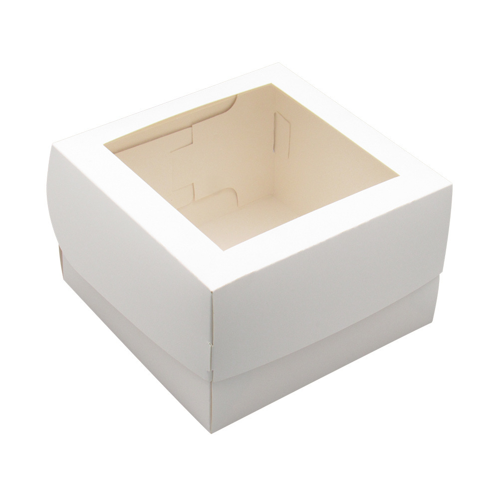 Cupcake Boxes Bulk with Clear Display Window Disposable Food Grade White Cupcake Carrier Cupcake Container