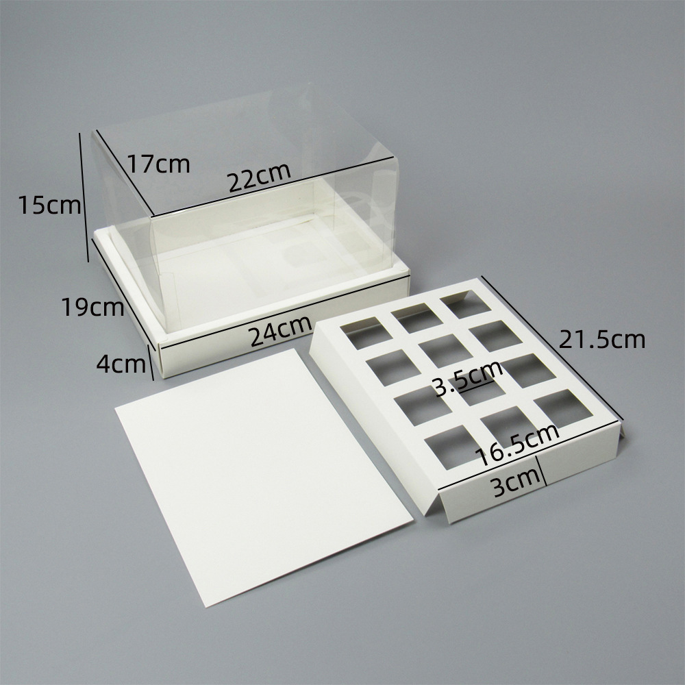 Cupcake Boxes Food Grade Cupcake Holders Bakery Carrier Boxes with Windows and Inserts for Cupcakes