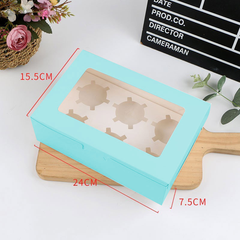 Cupcake Boxes Cupcake Containers Kraft Bakery Carrier Boxes Holders with Windows