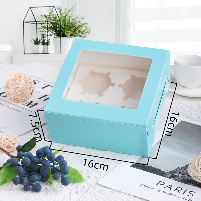 Cupcake Boxes Cupcake Containers Kraft Bakery Carrier Boxes Holders with Windows