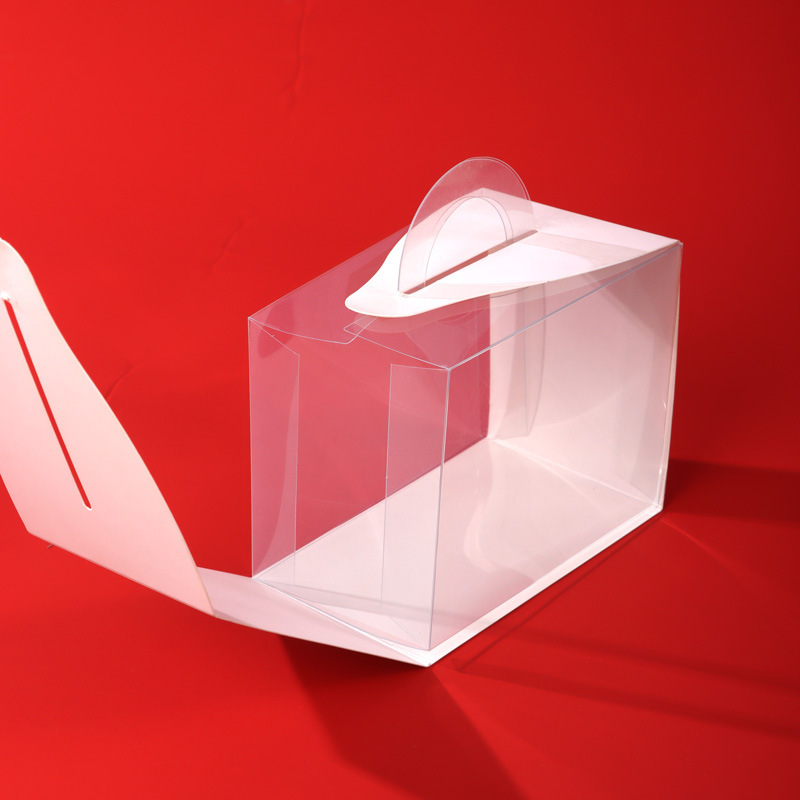 Transparent portable cake box takeout pastry box Dessert cut mousse baking box