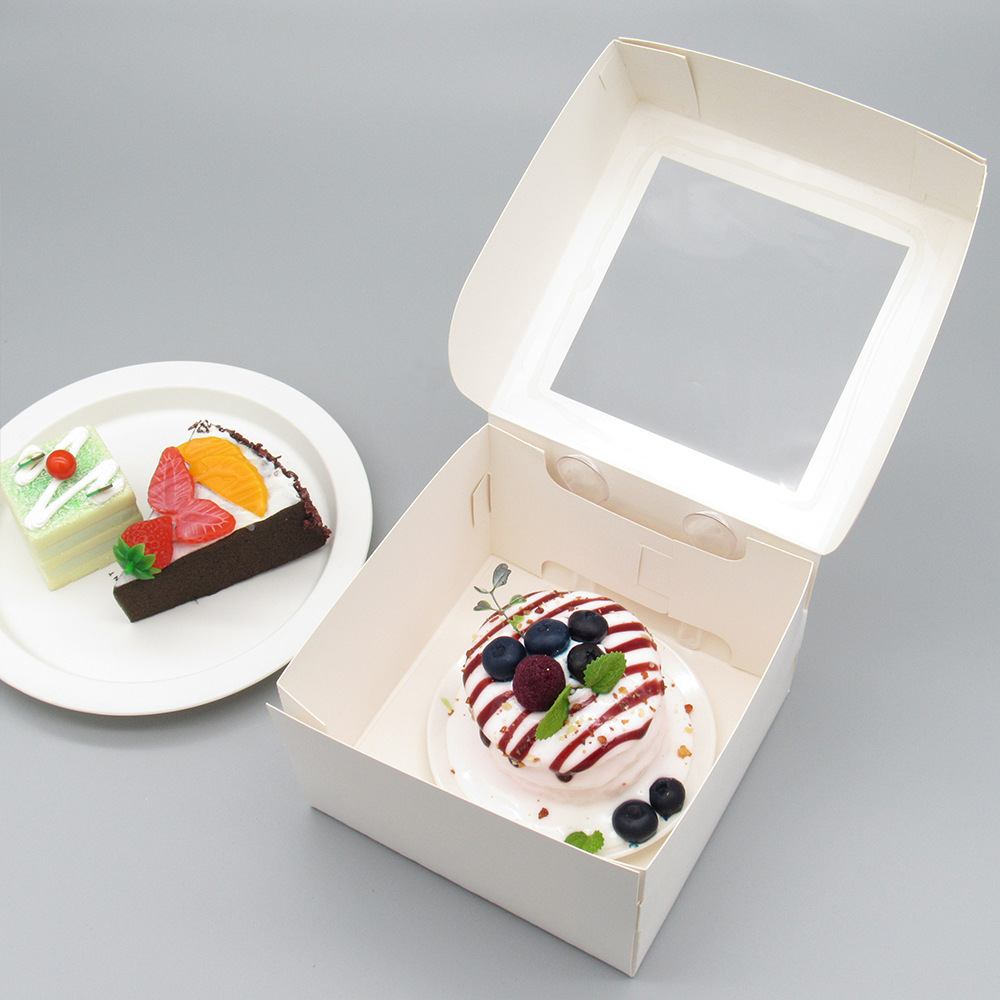 Cupcake Boxes Bulk with Clear Display Window Disposable Food Grade White Cupcake Carrier Cupcake Container