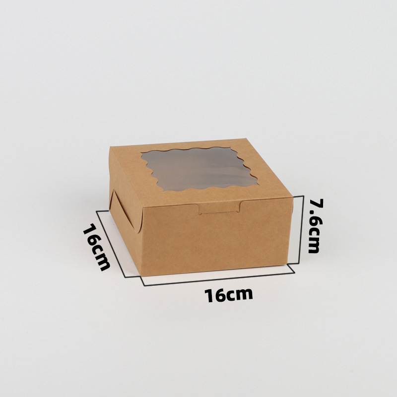Disposable cupcake packing box Packing box Kraft paper snow maid Ma potato egg yolk crisp tart box