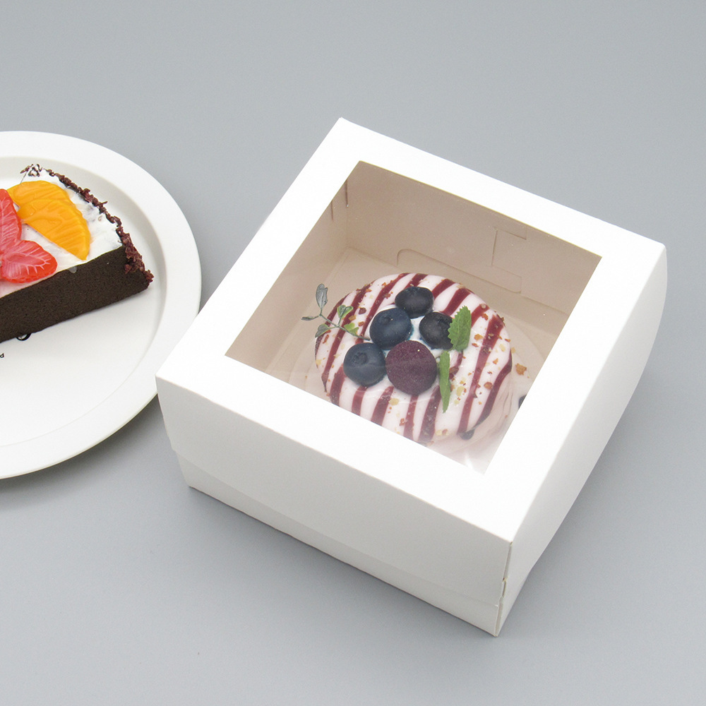 Cupcake Boxes Bulk with Clear Display Window Disposable Food Grade White Cupcake Carrier Cupcake Container