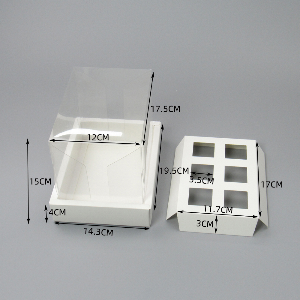 Cupcake Boxes Food Grade Cupcake Holders Bakery Carrier Boxes with Windows and Inserts for Cupcakes