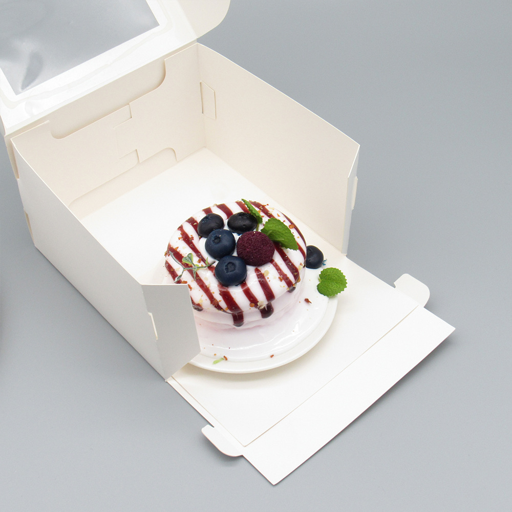 Cupcake Boxes Bulk with Clear Display Window Disposable Food Grade White Cupcake Carrier Cupcake Container