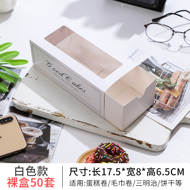 Baking pastry box Window drawer Food packaging Cake cookie box Towel roll pastry box pastry box