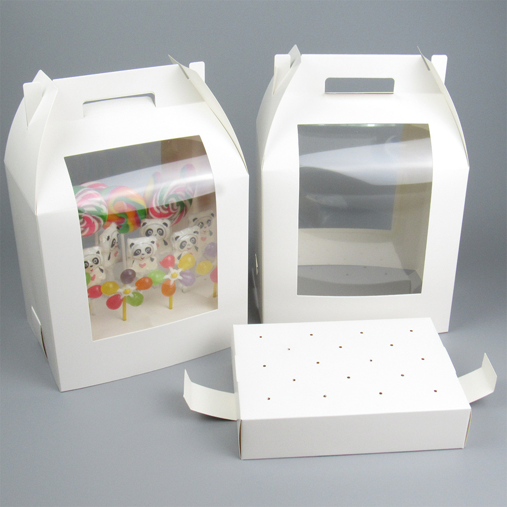 Cake Boxes with Window Disposable Bakery Boxes for Cake Cookies Pies Cupcakes Pastry