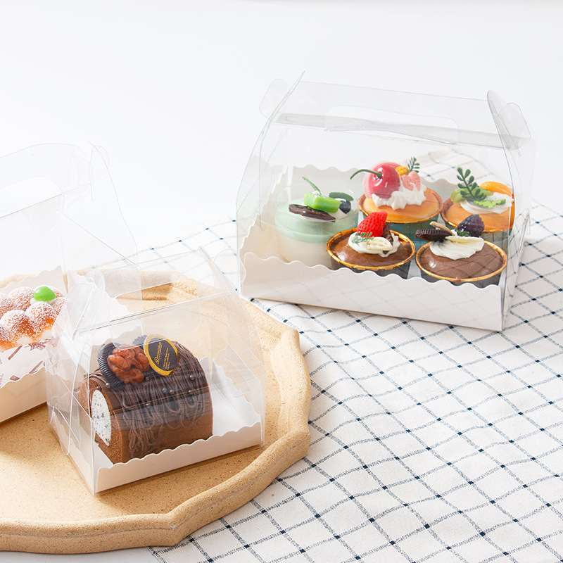 Clear Cake Boxes with Handles Cake Boards Mini Cake Boxes for Birthday Party Wedding