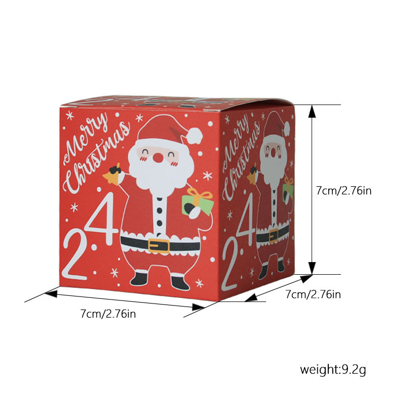 Christmas Empty Advent Calendar Cute Kraft Paper Christmas Cardboard Number Boxes