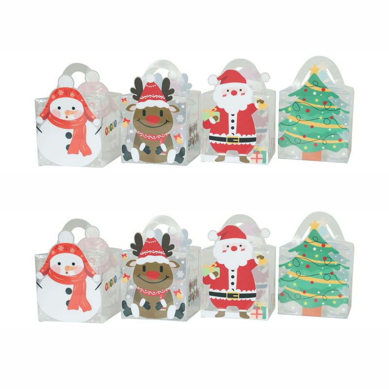 Christmas Clear Cake Box Bakery Boxes with Handle Party Favor Boxes
