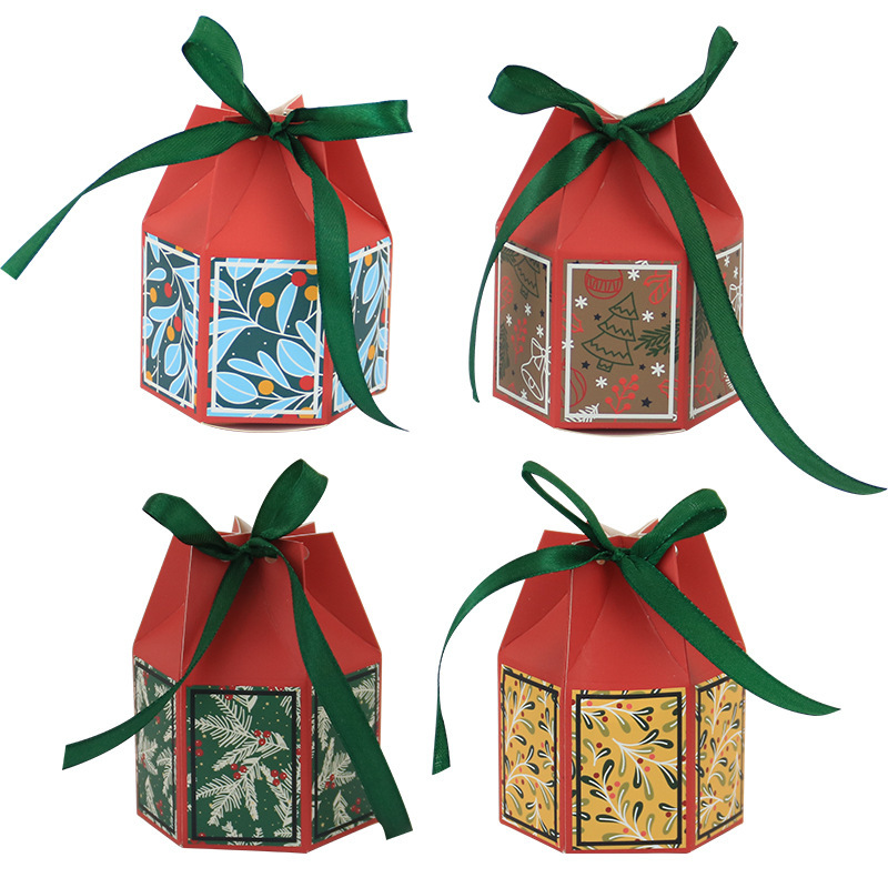 Christmas Treat Boxes Gable Boxes Assembled Christmas Gift Boxes Dessert Candy Baked Goods