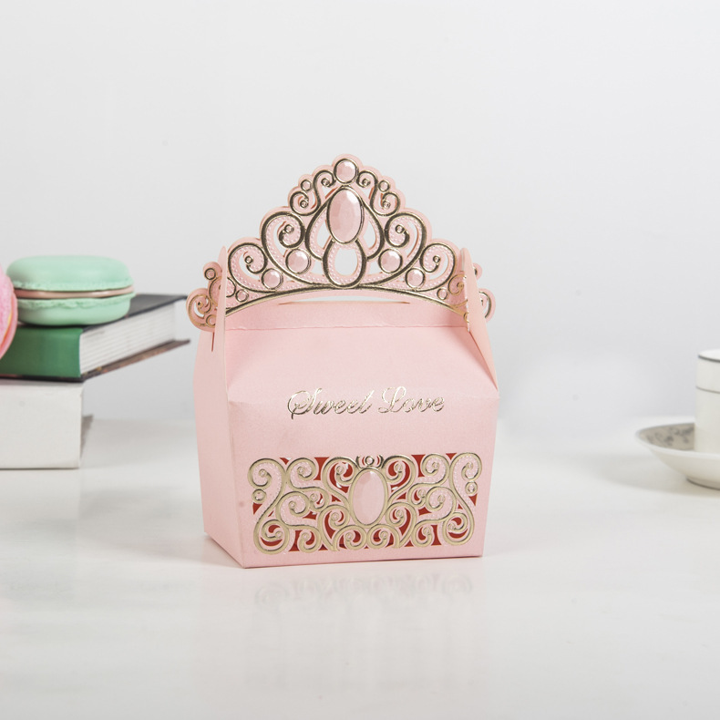Princess Crown Party Favors Princess Crown Boxes for Wedding Birthday Baby Shower Supplies